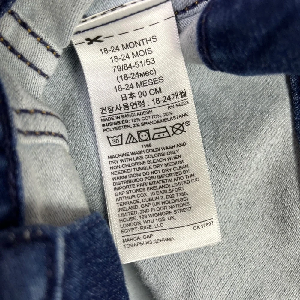 Baby Gap Denim Jacket Blue Kids‎ Toddler Size 18 24 Months Coat Spring Jean